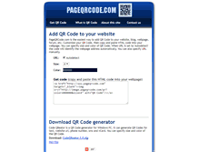 Tablet Screenshot of pageqrcode.com
